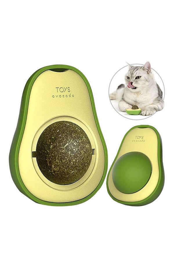 Petfolk-Avocado Catnip 360 Degree Rotating Catnip - Adhesive Toy 1