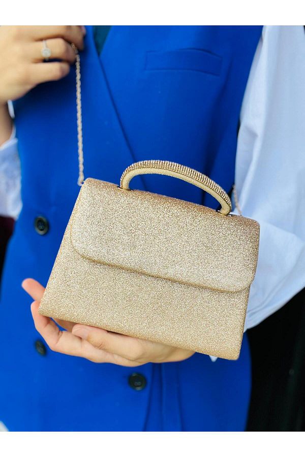 Canta Trend Evening Bag with Chain Strap and Hand Holder Comfortable Phone Use Trendyol