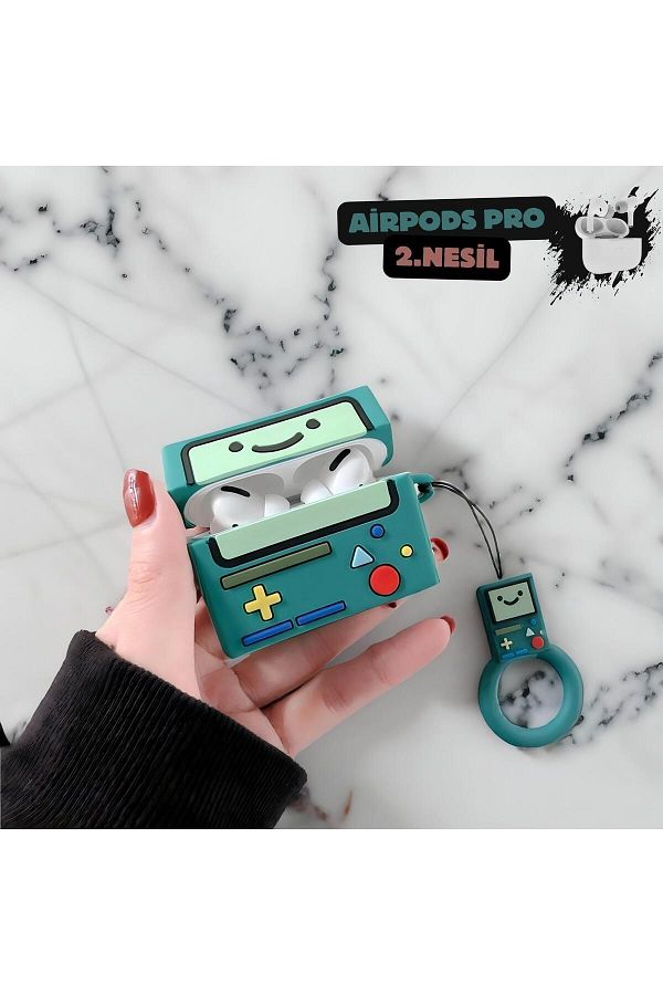 MMC-Adventure Time Cute Robot BMO Case Compatible with AirPods Pro 2nd Generation 1