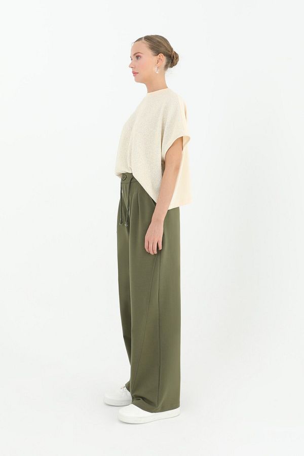 Wide leg pleated palazzo pants cheap