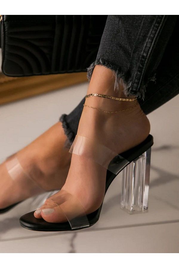 Beyonce clear heels on sale