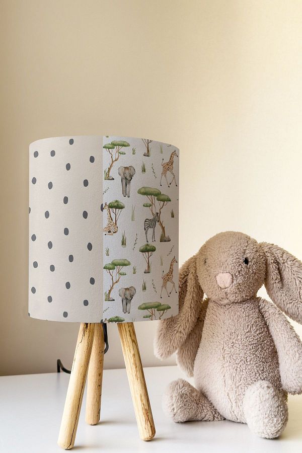 Talia Home-Safari Patterned Children's Room - Lampshade Table, Lamp Tlab-149 1