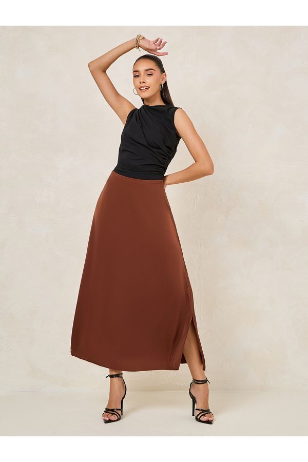 Satin a line maxi skirt on sale