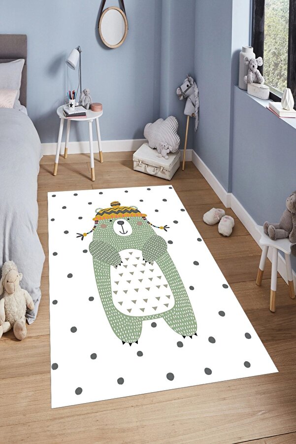 YTR HOME Makinede Yıkanabilir Kaymaz Taban Leke Tutmaz Eğitici Bebek Ve Çocuk Odası Halısı Oyun Matı