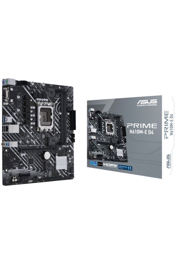ASUS-Prime H610m-e D4 Intel H610 Socket 1700 Ddr4 3200mhz Matx Gaming (gamer) Motherboard 1