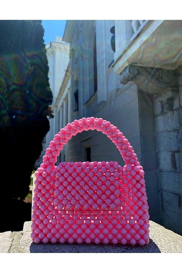 【ROAJU】Pink Pearl Bead Bag ★ 韓国の人気 ★ 関税込 ★ ROAJU】Pink Pearl Bead Bag ☆ 韓国の人気 ☆ 関税込 ☆ (roaju