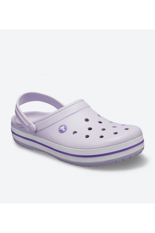 Crocs Lilac Unisex Crocband Slippers With Purple Stripes On The Edge Trendyol