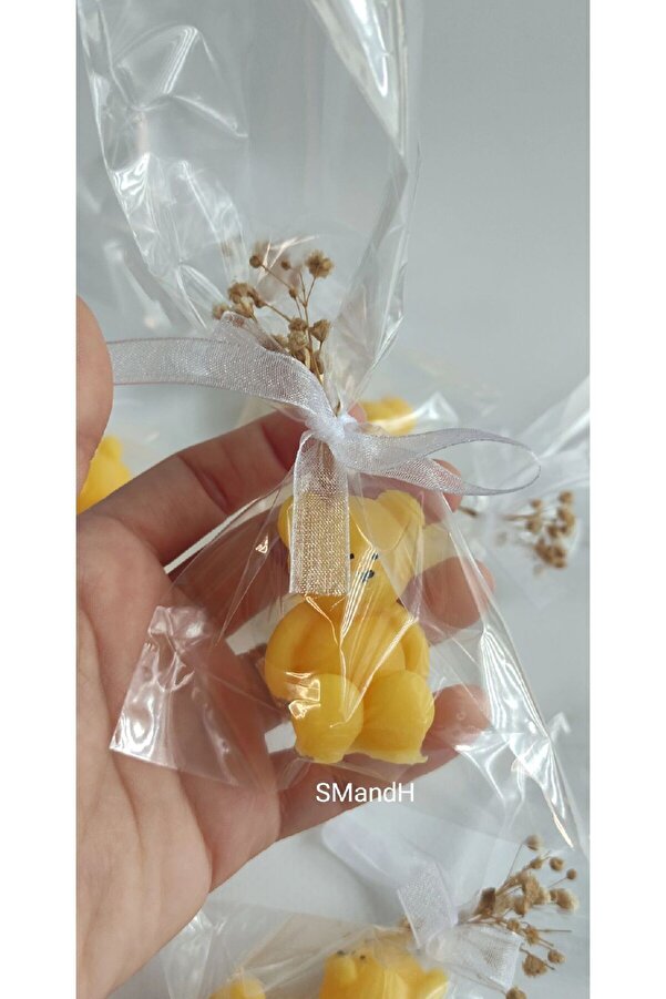 SMandH 10 Adet Jelatinli Ayıcık Mum Kına, Söz, Nişan, Nikah, Düğün, Bebek, Babyshower, Doğum Günü Hediyelik