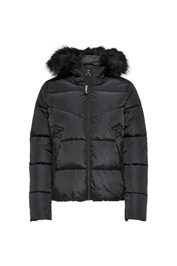 ONLY Monica Women's Puffer Coat Hooded and Fur Detailed 15205638