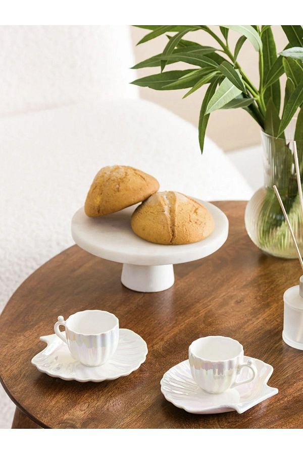LC Waikiki-Set of 2 Hologram Coffee Cups with Seashell Appearance 1