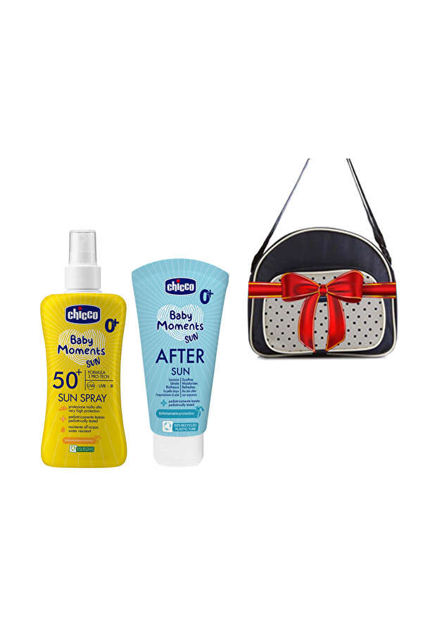 Chicco Yenidoğan Güneş Seti(Güneş Kremi+Güneş Sonrası Bakım Sütü)Bakım Çantası+Alt Değiştirme Örtüsü Hediye