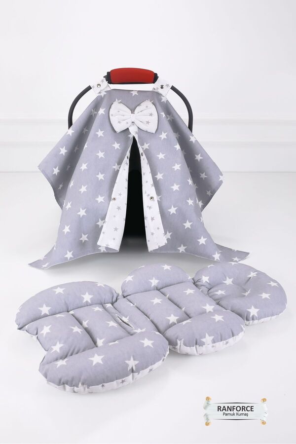 Umaybebek Puset Örtüsü Puset Minderi 2 Parça - Bel Destekli