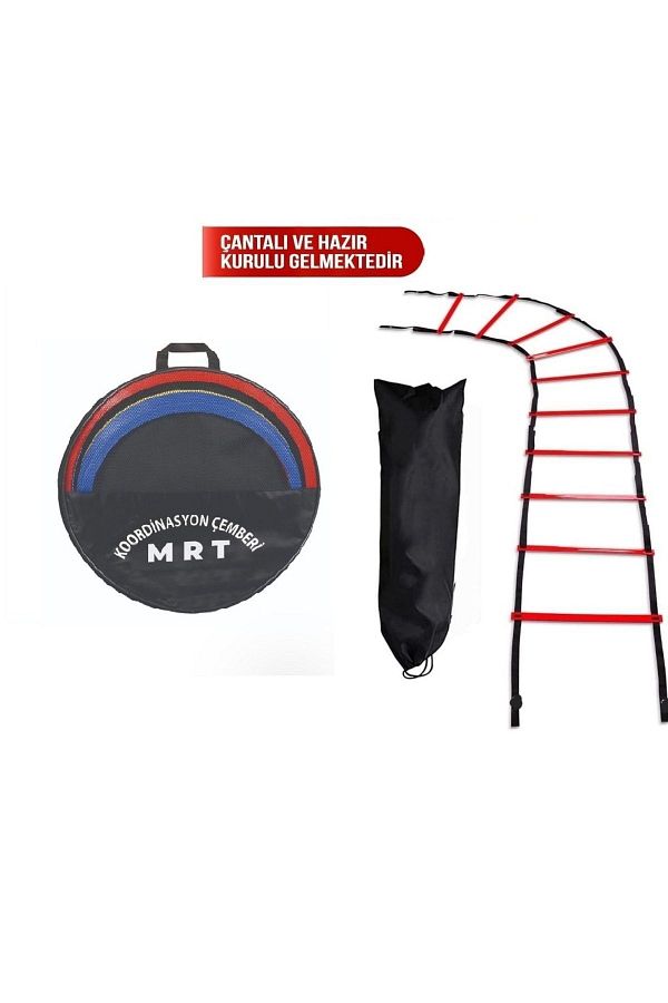 Mrt-Set of 12 Coordination Circles and Red Training Ladder 4 Meters 1