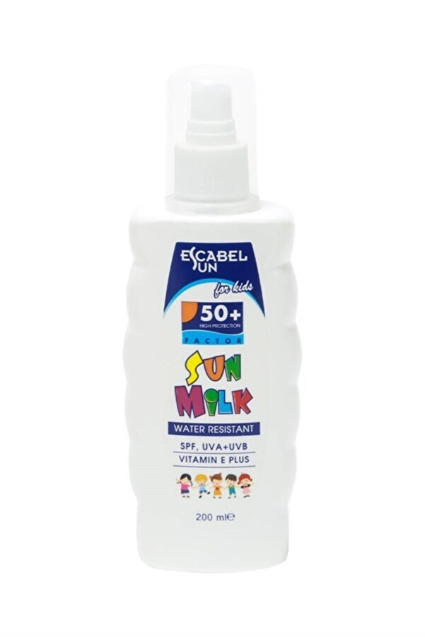 Escabel Sun Unisex Çocuk Güneş Sütü Spf50+ 200 ml