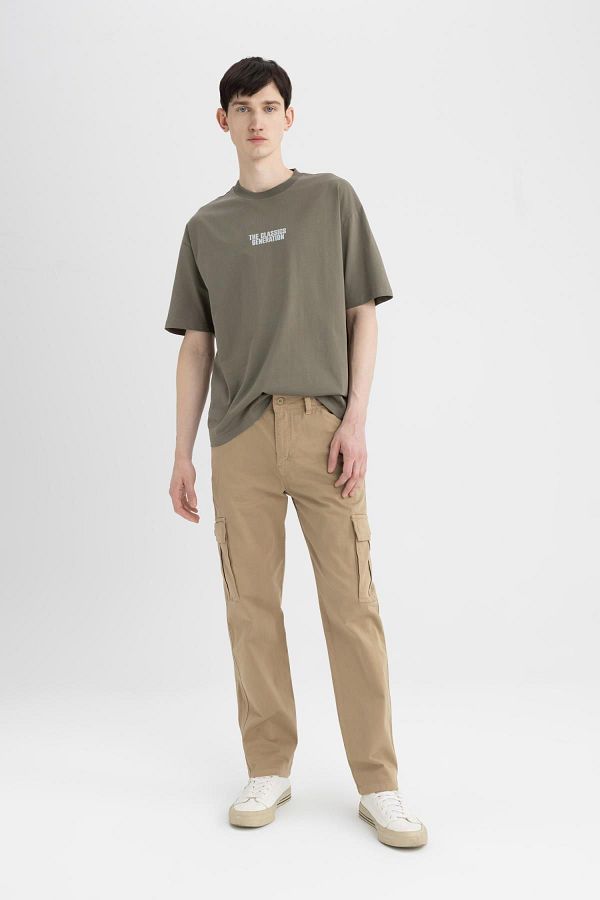 DeFacto-Gabardine-Hose mit Kargotasche, geradem Bein B6366ax24sp 1