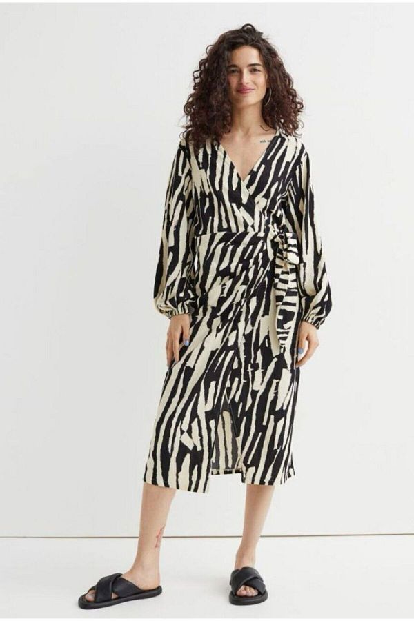 Eda-Zebra Patterned Kimono Dress HM 1