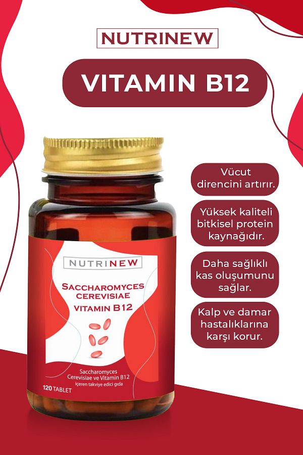 Nutrinew Vitamins-Nutrinew Saccharomyces Cerevisiae B12 - 120 Tablets 1