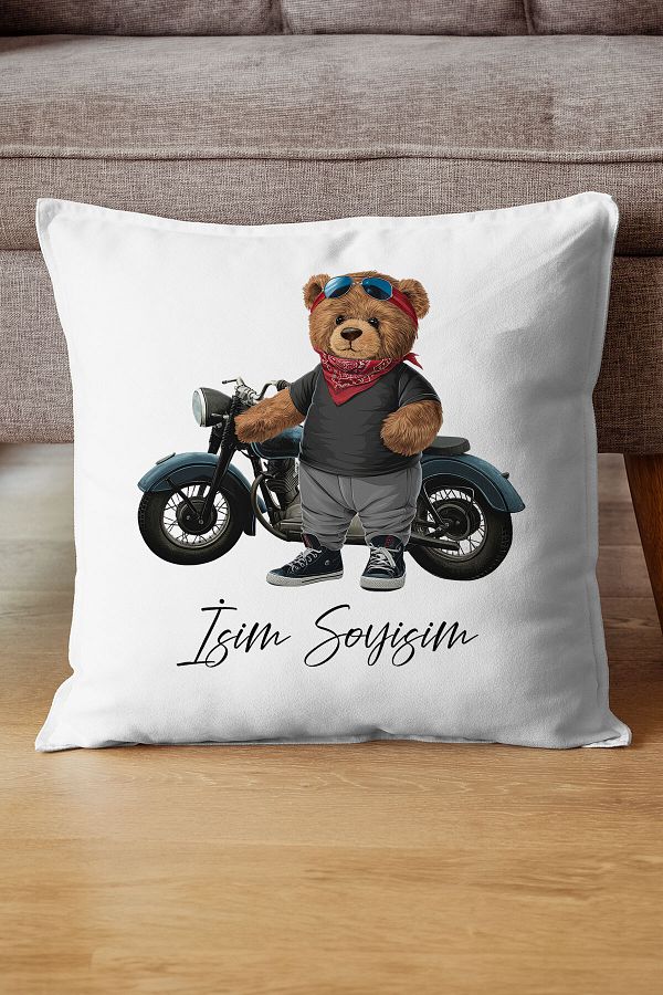 HED YED YE Designed Teddy Bear Pillow case Trendyol