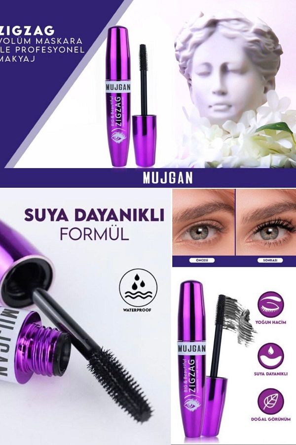 Utelips-Extra Volume Adding Zigzag Mascara Attractive Dense Mascara Zigzag Feature Lasting Non-Flowing Stylish 1