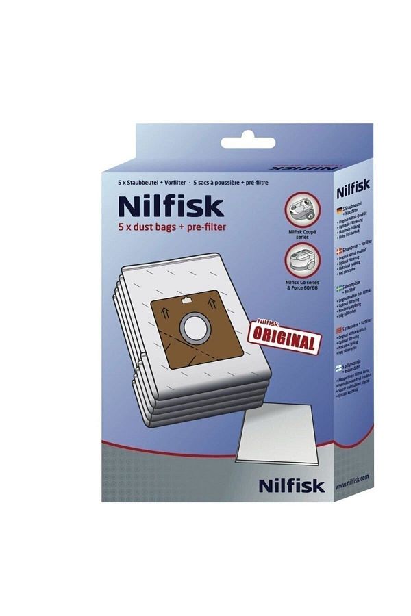 Nilfisk-سلسلة White Coupe One - كيس غبار أصلي مكون من 5 قطع 1