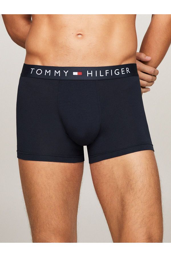 Tommy Hilfiger Men s Brand Logo Elastic Band Cotton Suitable for Daily Use Navy Blue Red White Boxer Um0um Trendyol