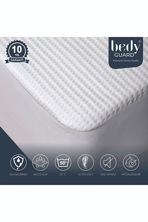 BEDY GUARD Ultra Soft Sessiz Sıvı Geçirmez Yatak Koruyucu Alez Ses Yapmaz Yatak Alezi