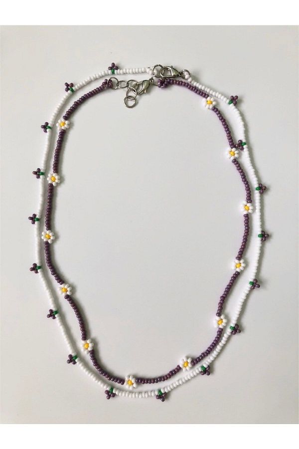 Handmade-Minimal Bead Grape Necklace Set 1