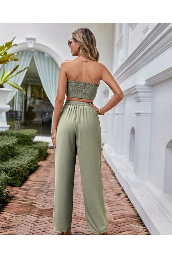 Ruffle crop pants on sale