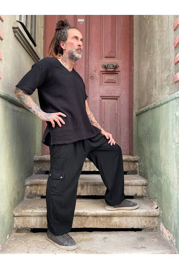Bohoyasam Nepal Boho Jogger Pants Side Pocket Cotton Trendyol