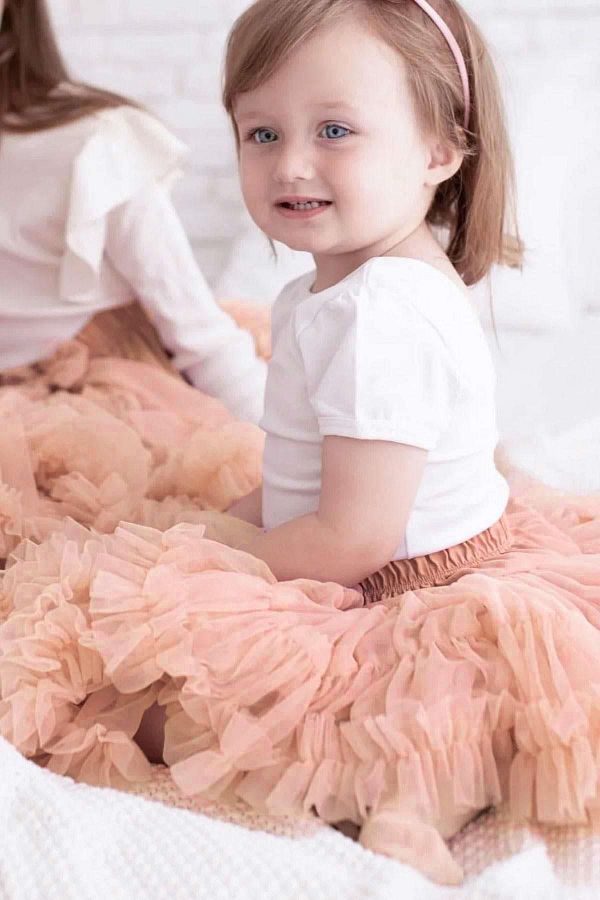 Salmon pink tulle skirt on sale