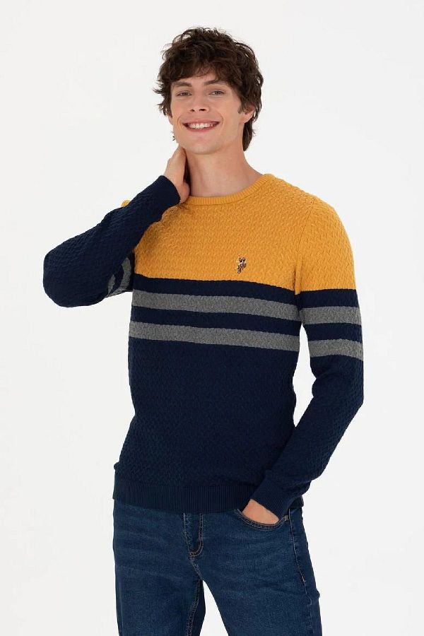 U.S. Polo Assn. Sweater Dark blue Slim fit Trendyol