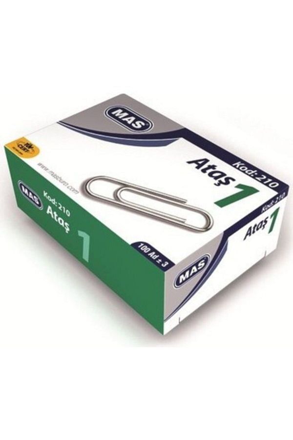 Mas-Code:210 No:1 Paper Clips 5 Pack of 100 1