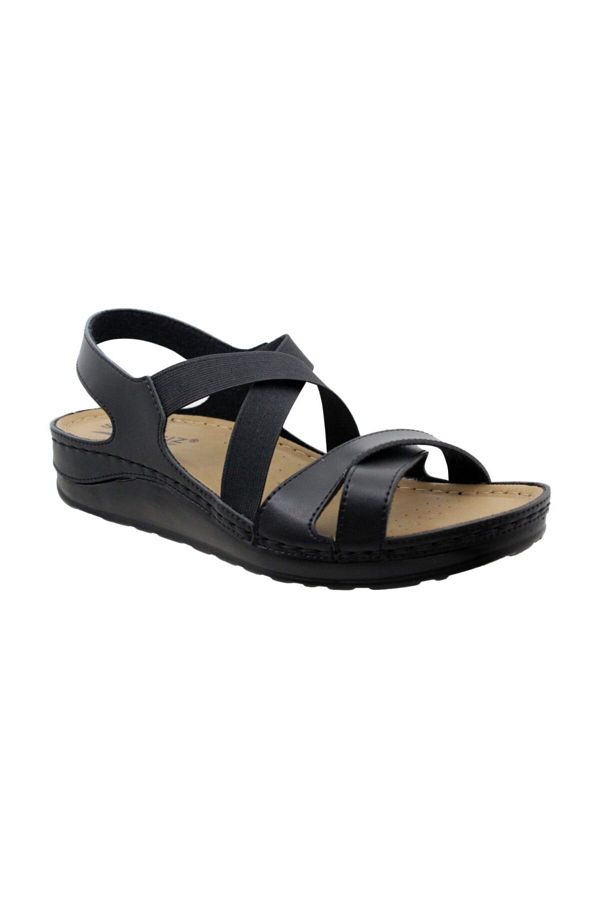 solariz Black Soft Comfortable Comfortable Anatomic Sandals Slippers Trendyol