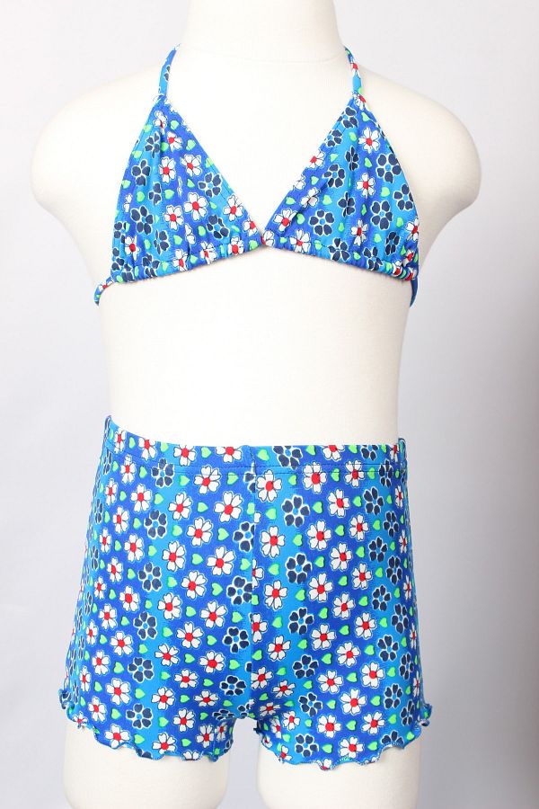 Sude-Ayl Girl's Triangle Model Halter Neck Shorts Bottom Top Bikini Set 176-31 1
