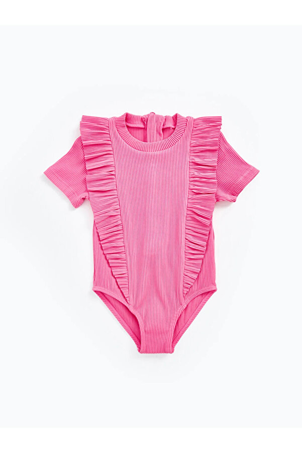 LC Waikiki LCW baby Bisiklet Yaka Kısa Kollu Kız Bebek Mayo İMREX GLOBAL