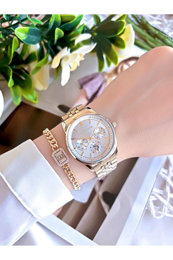 U.S. Polo Assn. U.S. POLO ASSN Women s Wristwatch and Bracelet Set Steel Cord 5 ATM Water Resistant USPA.2076.S05 Trendyol