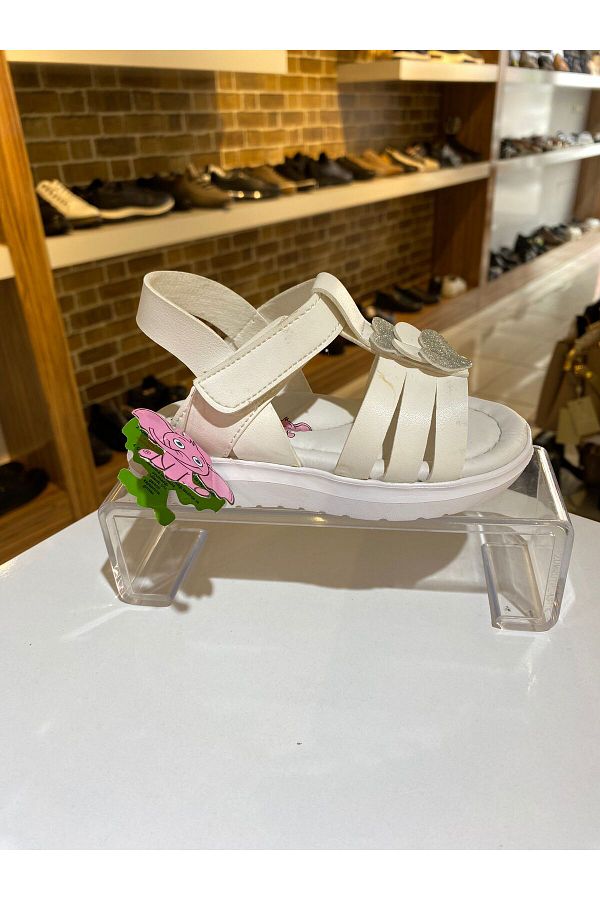 Şirin Bebe-Şırın Bebe - White Orthopedic Sandals for Girls 1