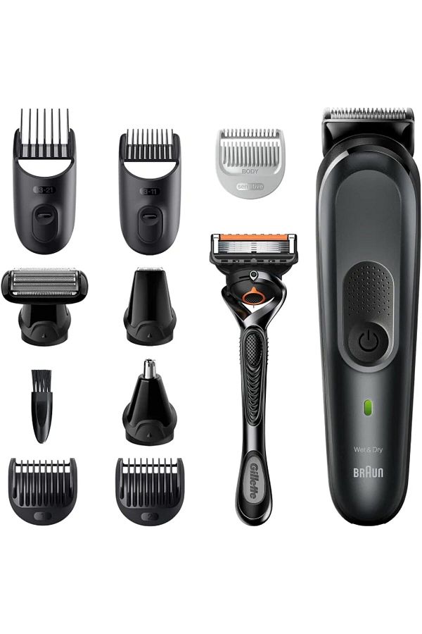 Braun-10-in-1 Multi grooming Kit, AutoSense, ProBlades, 8 Tools, Gillette ProGlide razor - MGK 7331 1