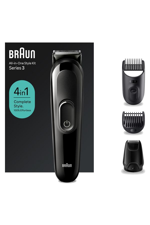 Braun-4-in-1 Style Kit Series 3 for Beard & Hair With 50-min Runtime, Ultra-Sharp Blade – SK 3400 1