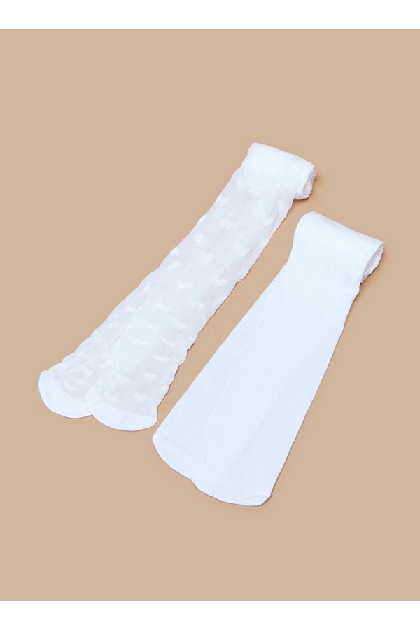 Little Missy-Assorted Tights with Elasticated Hem - Set of 2 1