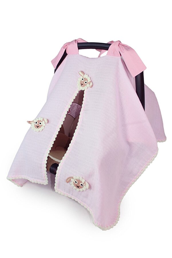 Atölye Eda Exclusive Exclusive El Işi Kuzulu Müslin Puset Örtüsü