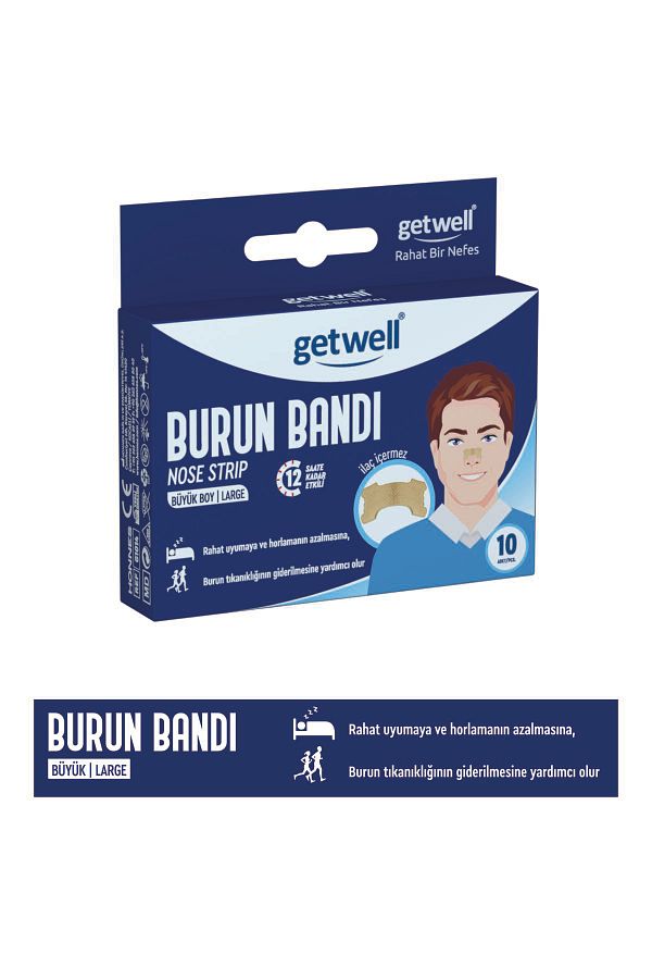 Getwell-Large Size Nasal Strips - 10 Pieces 1