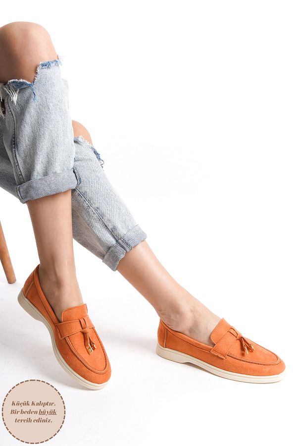 NAV SHOES Orange Women s Loafer Model 218 Trendyol