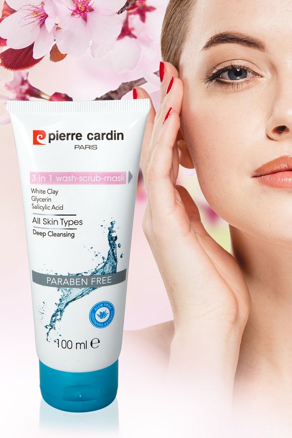 Pierre Cardin-3 In 1 Face Mask 100 ml - 3 in 1 Facial Cleansing and Peeling Mask 1