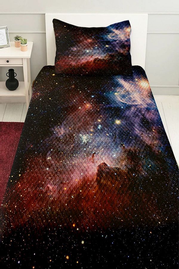 3D ELSE HALI-Galaxy Space Pattern - Single Decorative Bed Pique Set 1