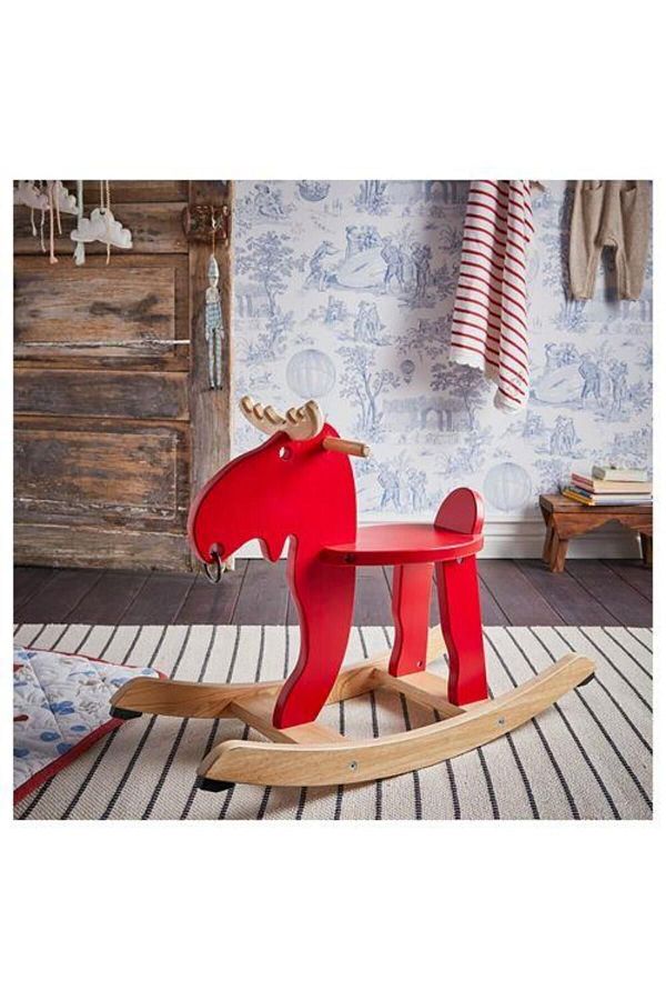 IKEA Rocking Deer Rubber Tree Meridyendukkan 73x29x52 Cm Red Color Children s Toy Rocking Deer Trendyol