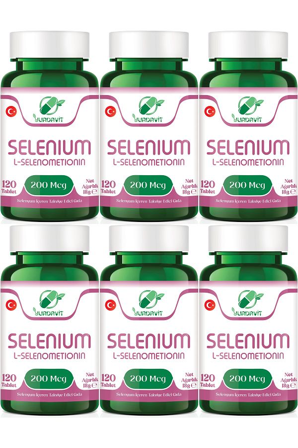 Yurdavit-Selenium 200 Mcg - 120 Tablets L-Selenometionin Selenium Supplement 1