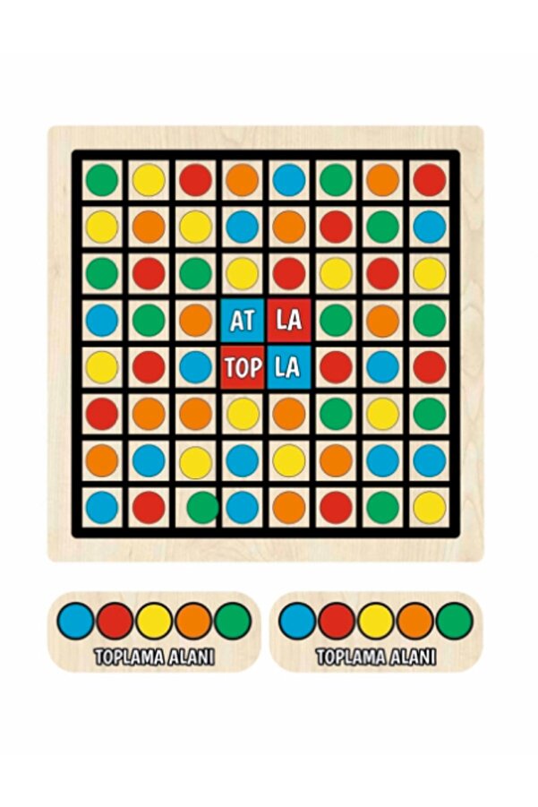 Kiri Ahşap Atla Topla Zeka Ve Strateji Oyunu