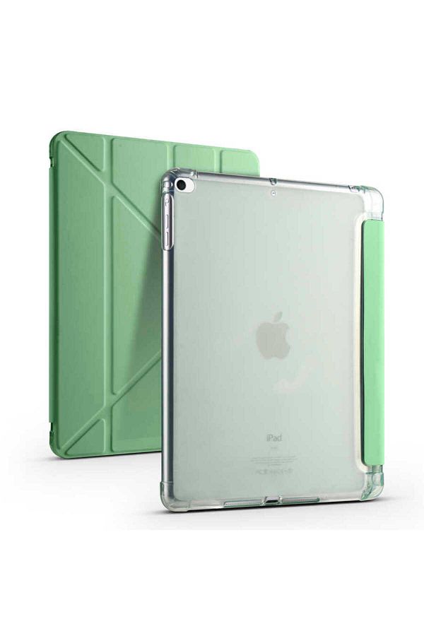 halkhouse-Apple iPad 9.7 Inch - 5.6.Generation Case Folding, Tri Folding Stand with Pen Compartment, Cover with Sleep Mode 1