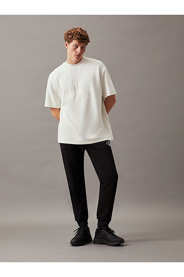 Calvin klein monogram joggers grey shop
